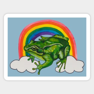 Tropical frog and rainbow Magnet